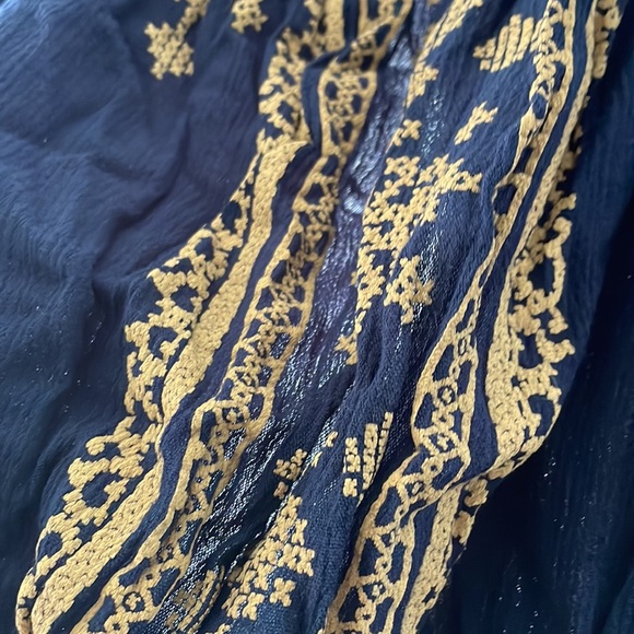 Navy Blue and Gold Romper - Picture 2 of 3